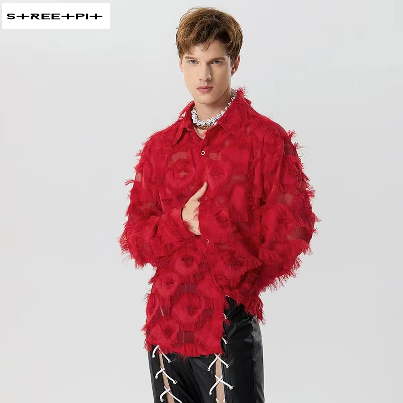 Fierce Scarlet Fringe Shirt