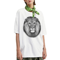 Metal Frame Lion Oversized T-Shirt