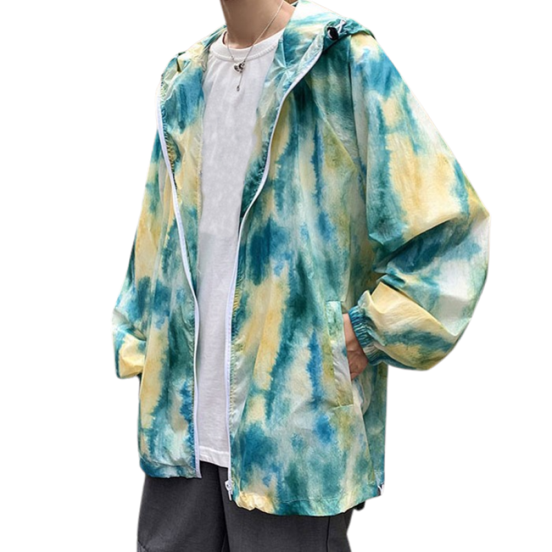 Tie-Dye Hooded Jacket