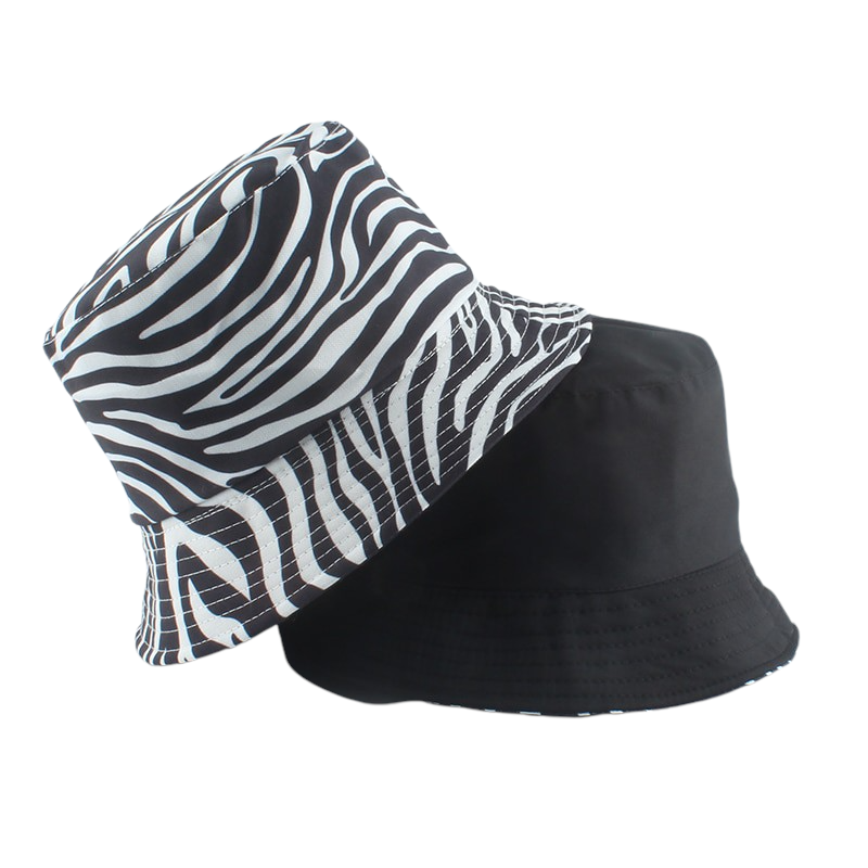 Zebra Striped Bucket Hat