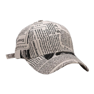 Newspaper Pattern Cap