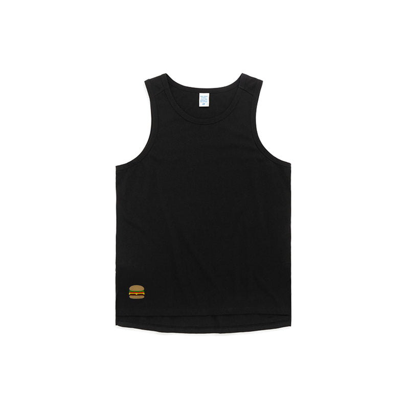 Burger Embroidered Oversized Tank Top