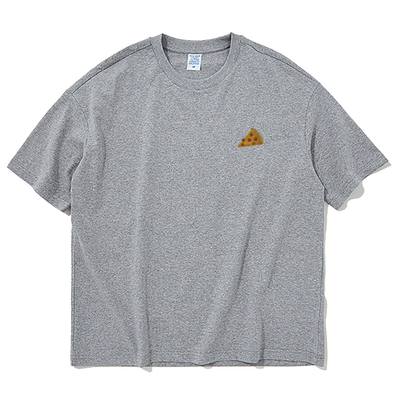 Pizza Embroidered Oversized T-Shirt
