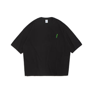 Green Feather Embroidered Oversized T-Shirt