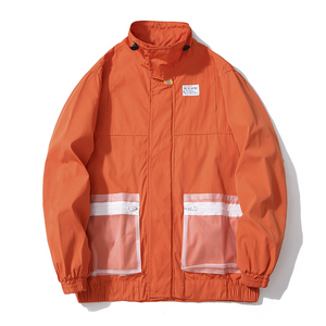 Transparent Front Pockets Jacket