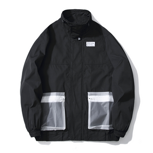 Transparent Front Pockets Jacket