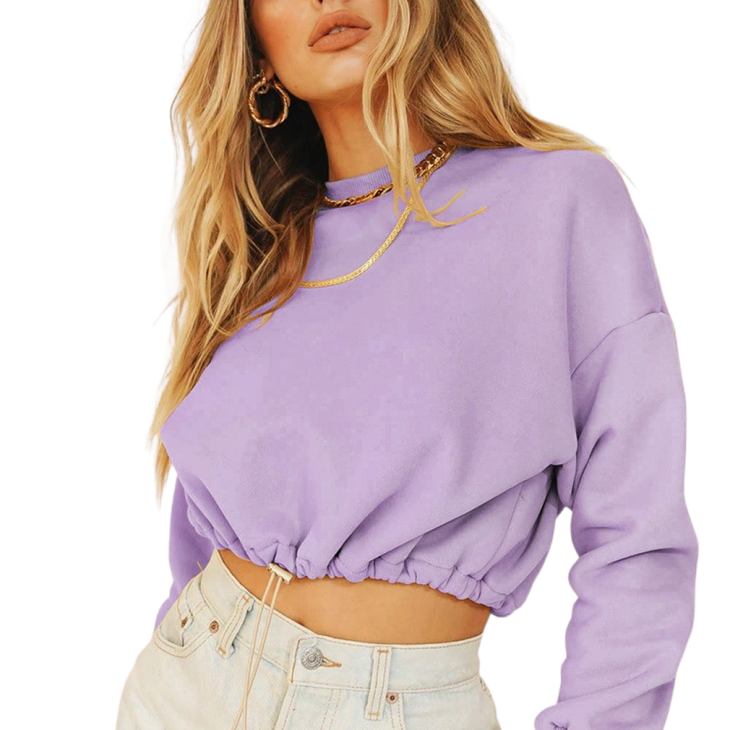 Long Sleeve Cropped Sweatshirt