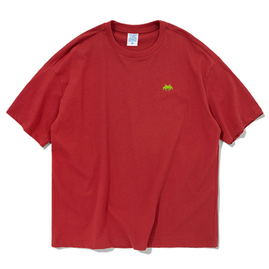 Space Crab Embroidered Oversized T-Shirt