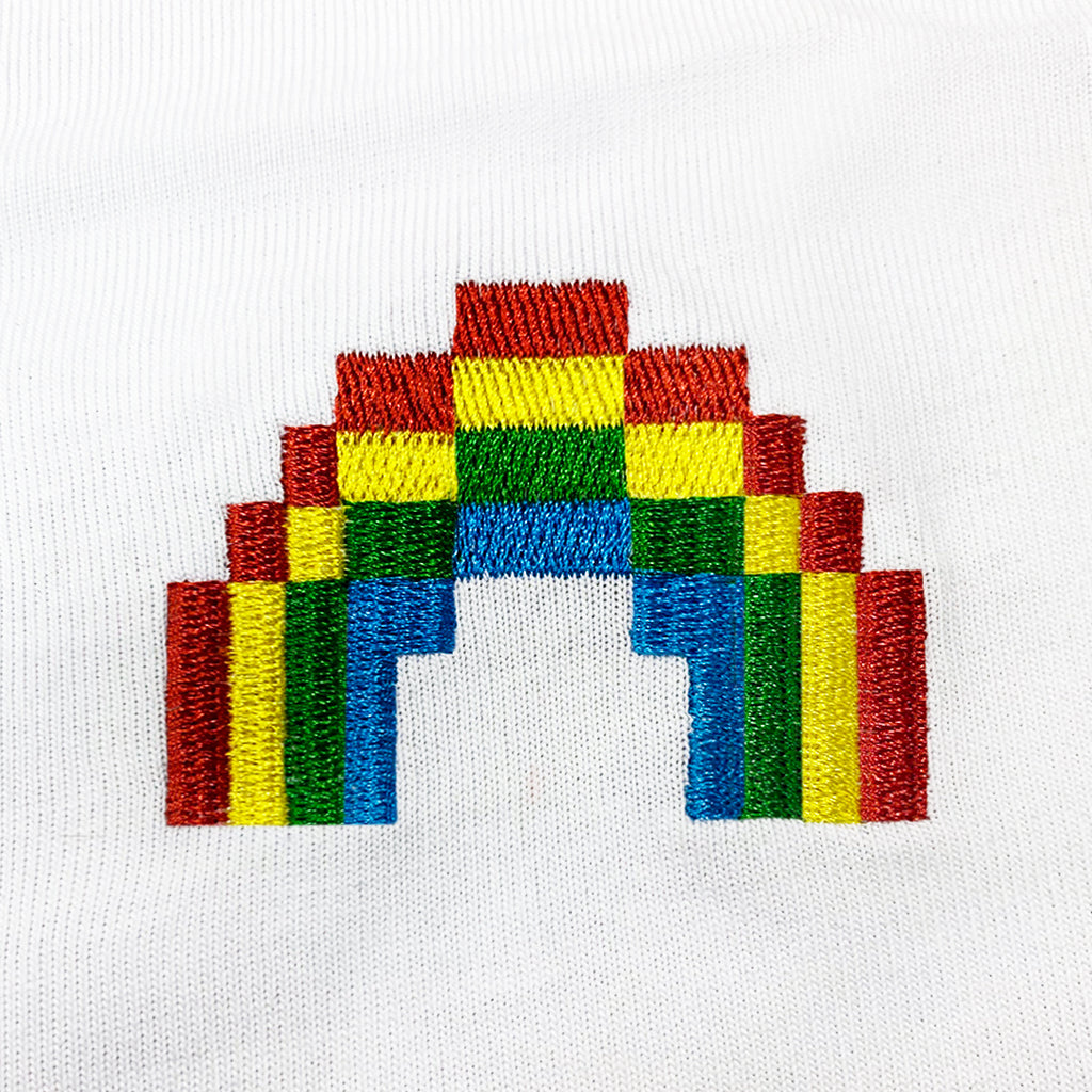 Rainbow Embroidered Oversized T-Shirt