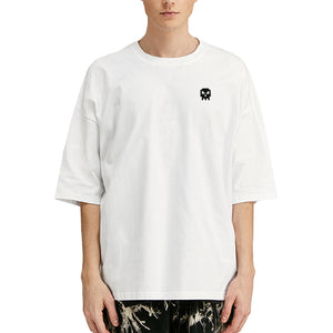 Crazy Skull Embroidered Oversized T-Shirt