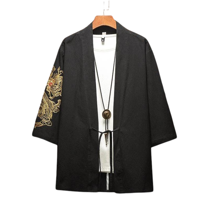 Streetwear Collarless Kimono