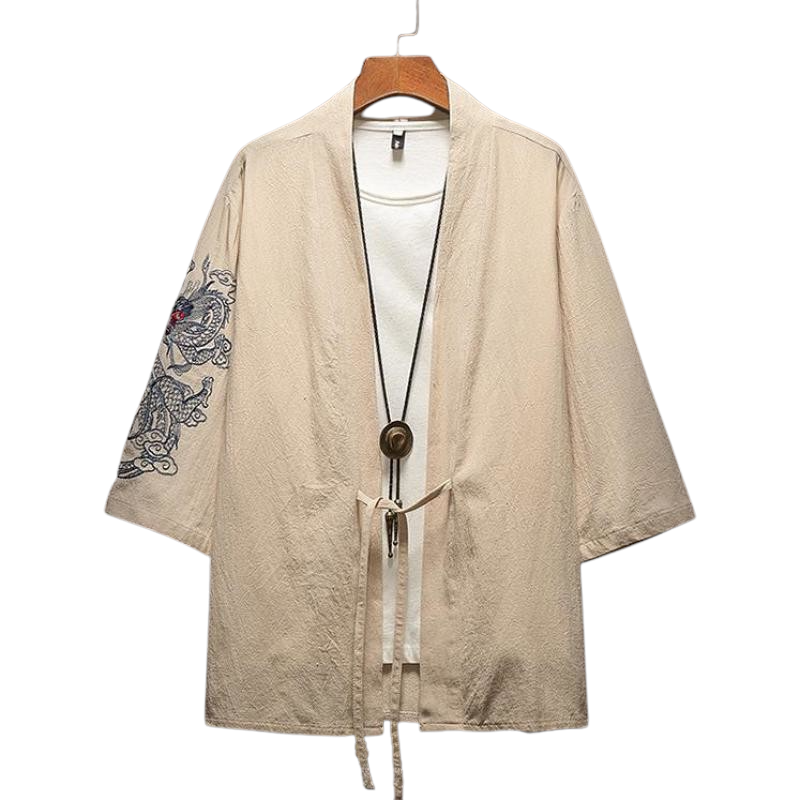 Streetwear Collarless Kimono