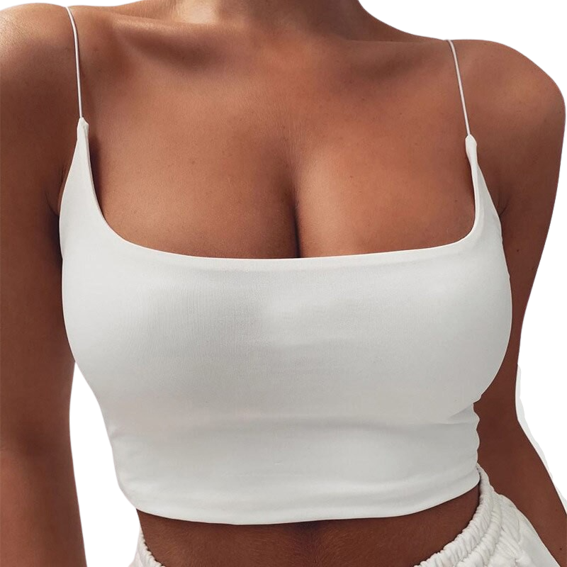 Sleeveless Cotton Crop Top