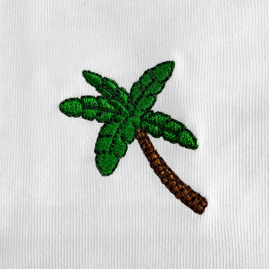Palm Tree Embroidered Oversized T-Shirt