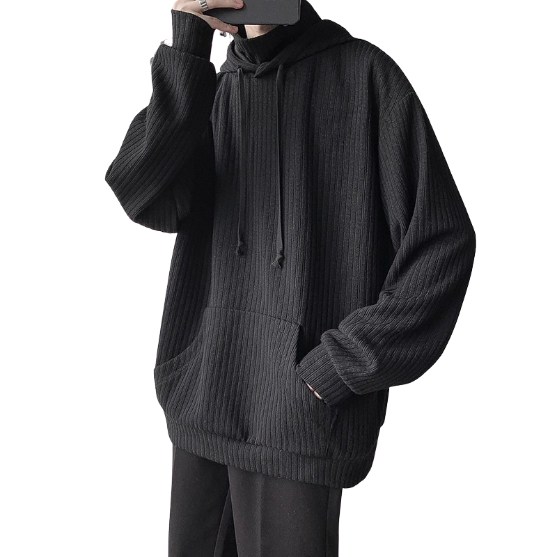 High Neck Knitted Hoodie