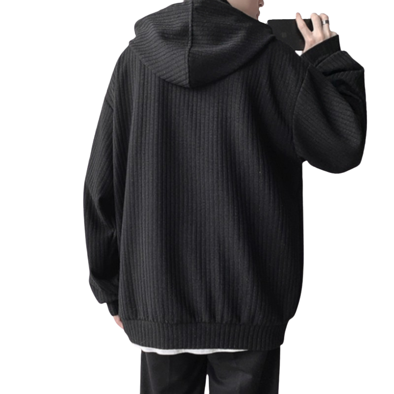 High Neck Knitted Hoodie