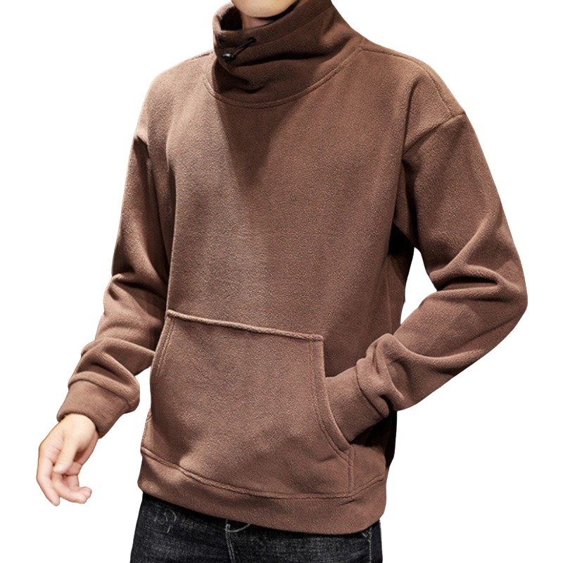 High Collar Long Sleeve Sweatshirt