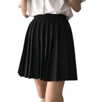 High Waist Pleated Mini Skirt