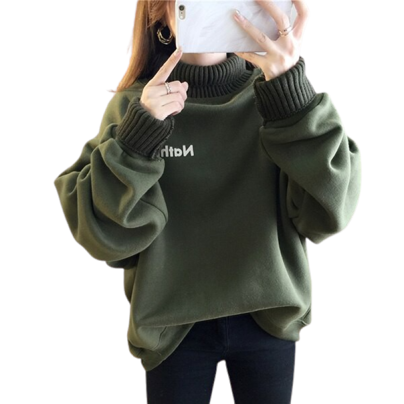 Stylish High Neck Sweatshirt