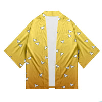 White Triangle Detailed Kimono