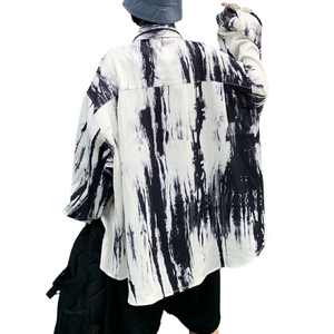 Loose Black Patterned Kimono