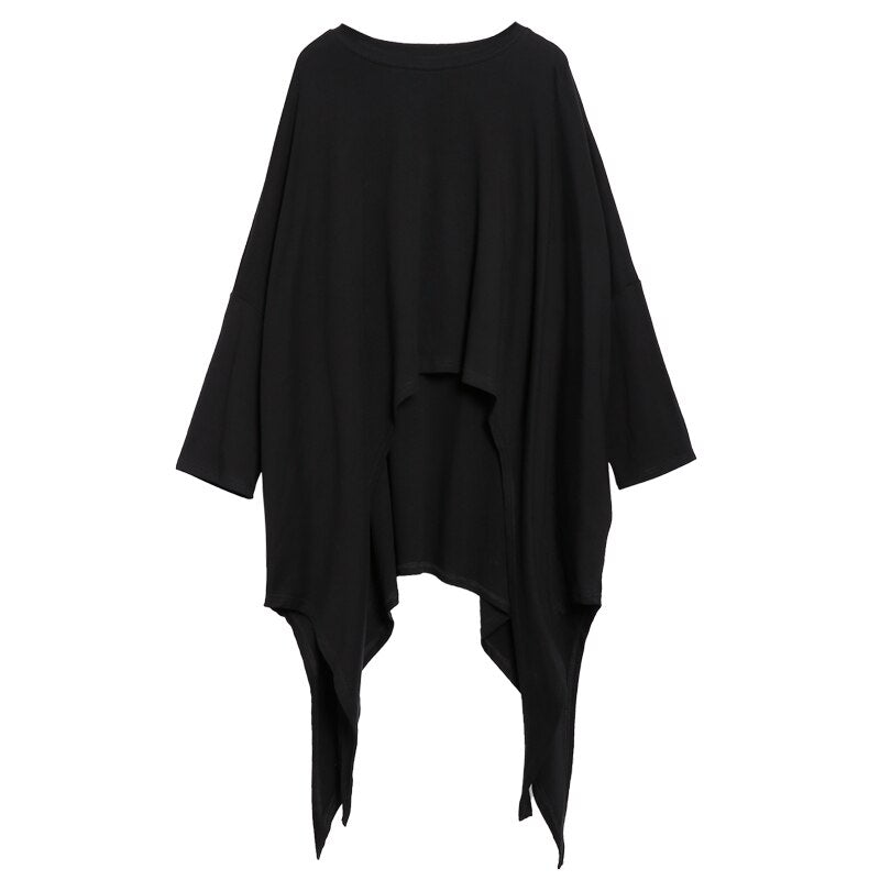 Round Neck Asymmetrical Shirt