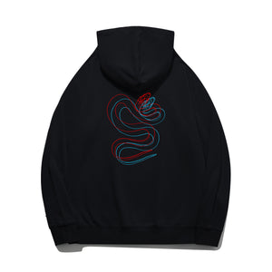 Glitched Snake Oversized Hoodie
