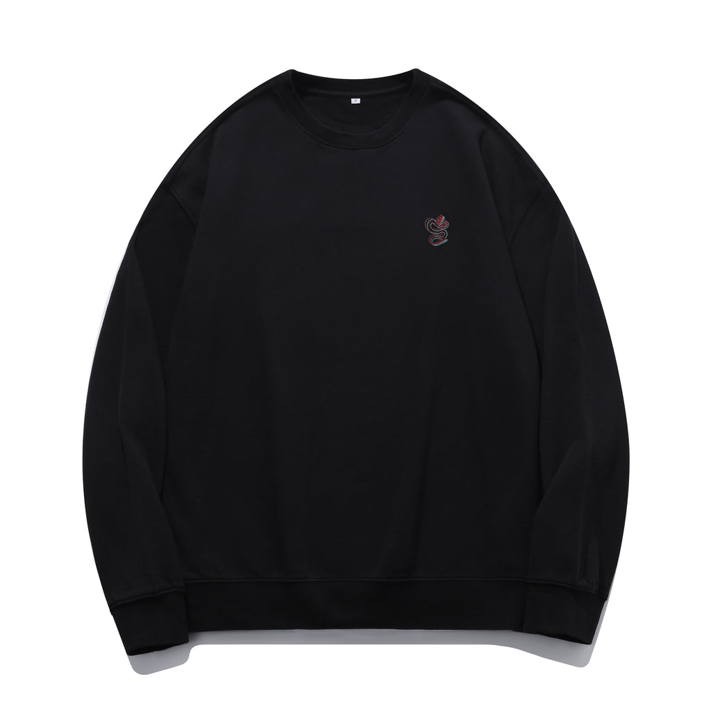 B&R Snake Embroidered Oversized Sweatshirt