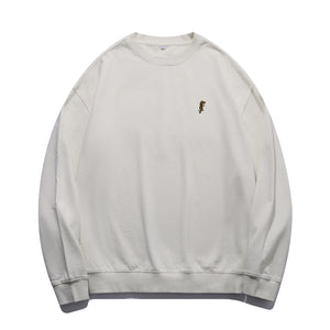 Tiger Embroidered Oversized Sweatshirt