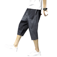Striped Cropped Harem Pants
