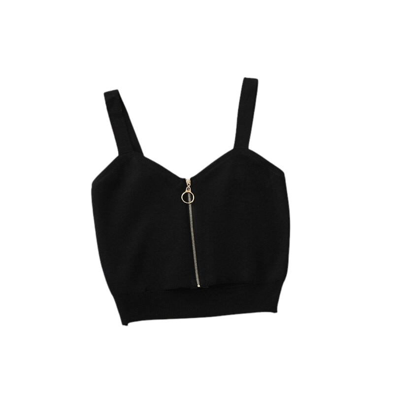 Zipper Up Crop Top