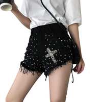 Punk Style Denim Shorts