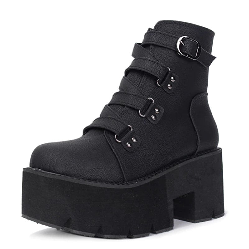 Streetwear Black Ankle Boots