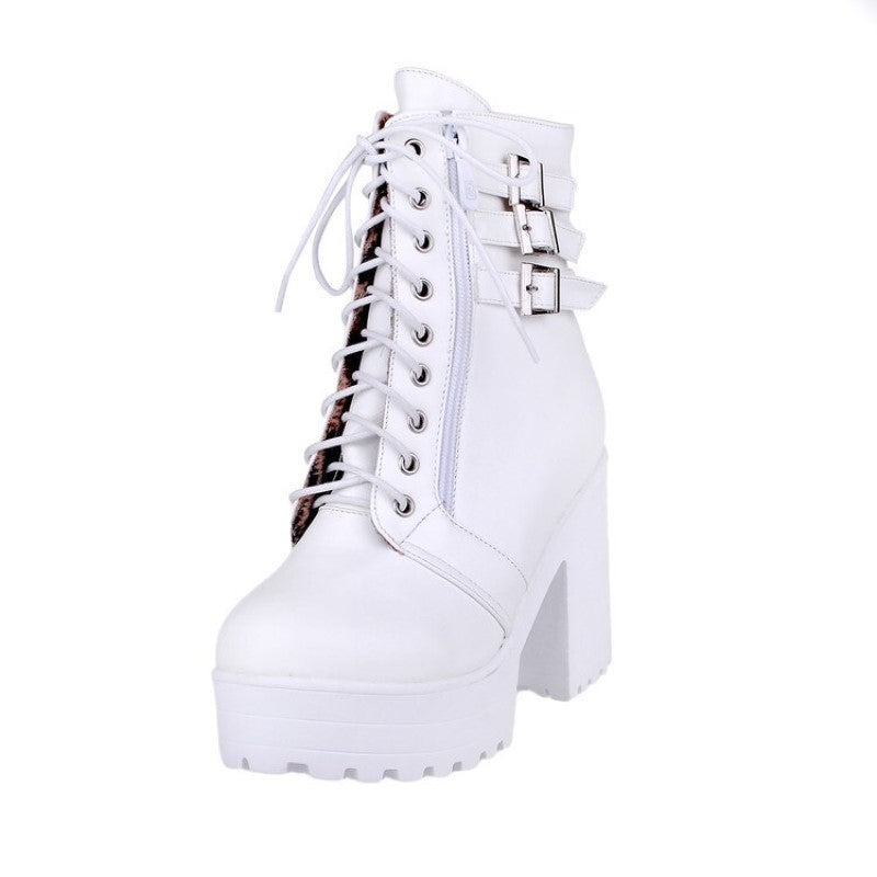 Streetwear Lace Up Ankle Boots