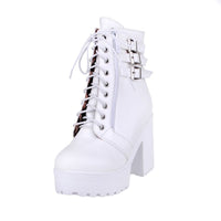 Streetwear Lace Up Ankle Boots