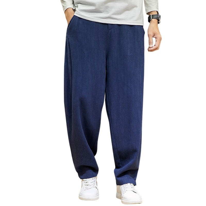 Loose Fit Linen Blend Pants