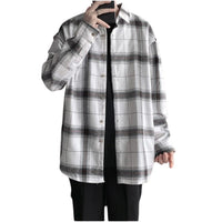 Long Sleeve Checkered Button Shirt