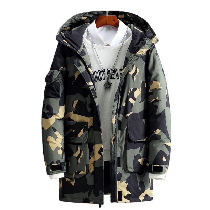Camouflage Hooded Long Jacket