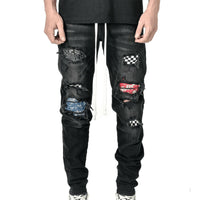 Patched Streetwear Jeans