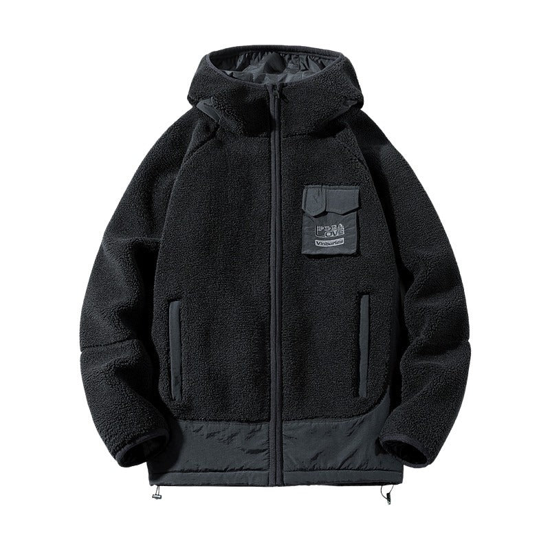Chest Pocket Hooded Jacket