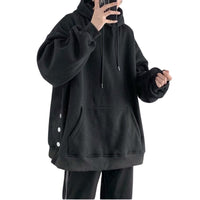 Side Buttoned Women Hoodie