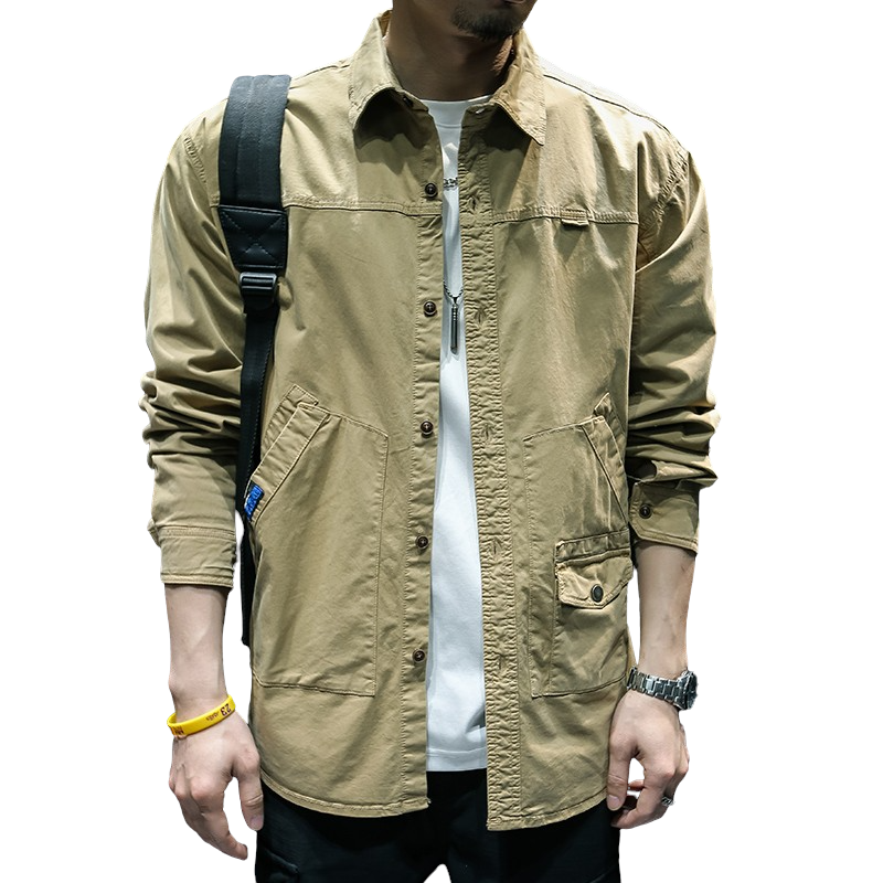 Long Sleeve Loose Button Shirt