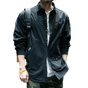 Long Sleeve Loose Button Shirt