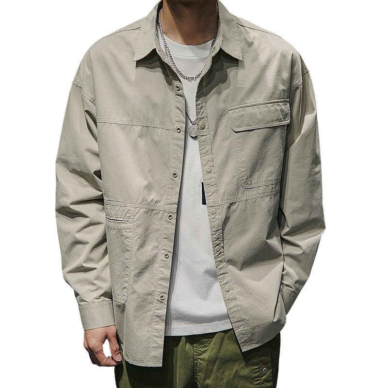 Regular Long Sleeve Button Up Shirt