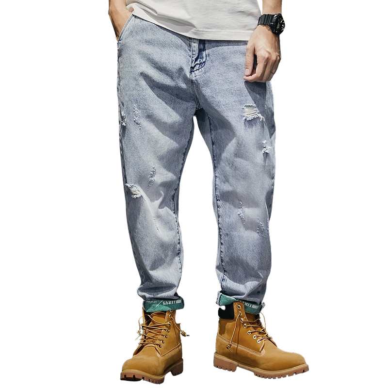 Ripped Loose Jeans Joggers