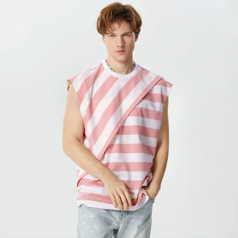 Sleeveless Striped T-Shirt