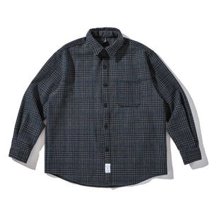 Thick Plaid Button-Down Shirt