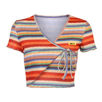 Retro Style V-Neck Top
