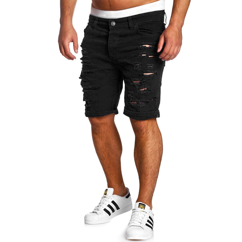 Timothy Ripped Denim Shorts