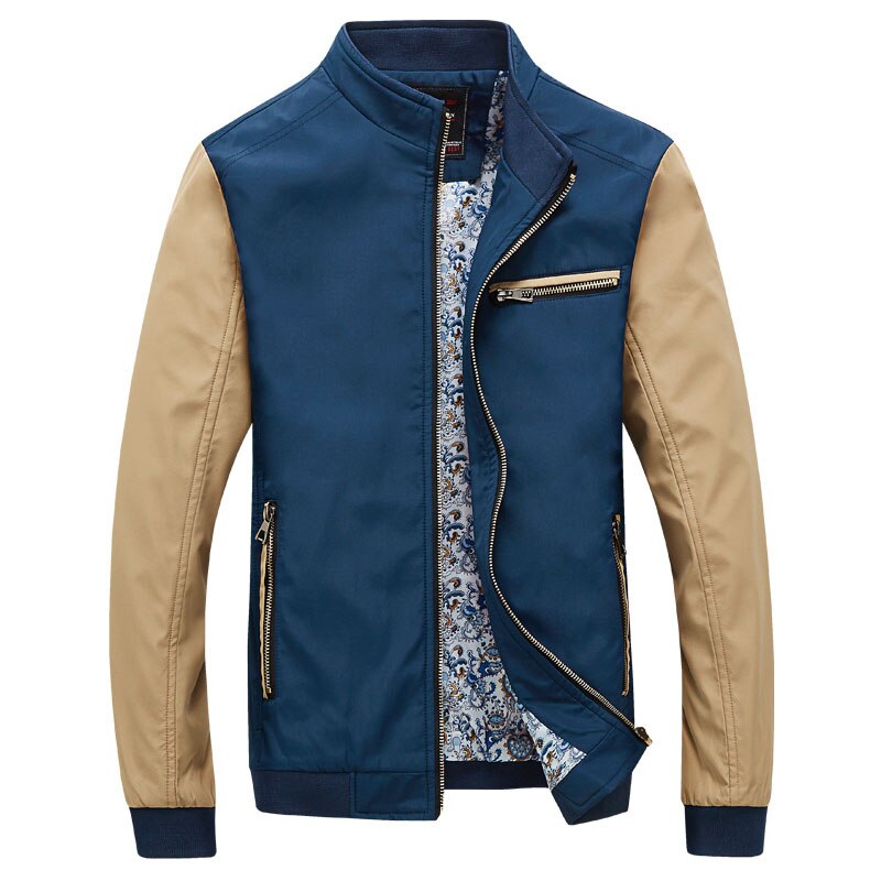 Color-Blocked Bomber Jacket